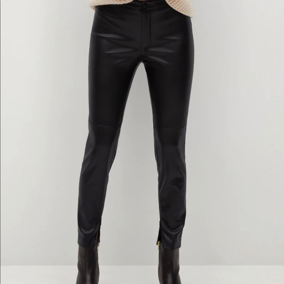 Mango Faux Leather Leggings 